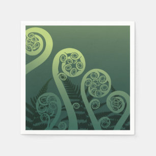 Neuseeländische Koru-Farne Serviette