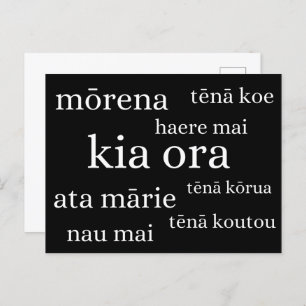 Neuseeländische Postkarte mit Kiwi Greetings