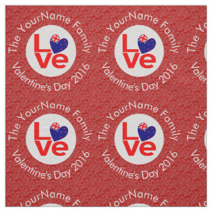 Neuseeländische Red LOVE Flagge Personalisiert Stoff