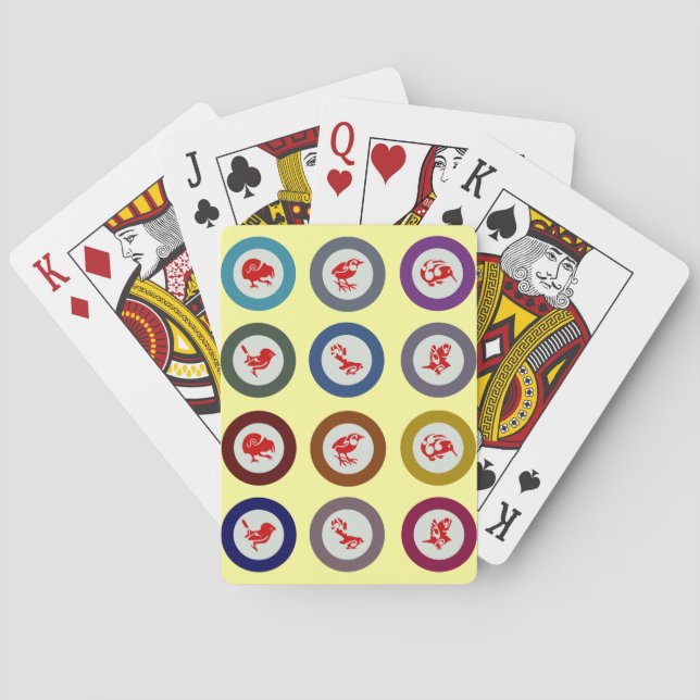 Neuseeländische Vögel spielen Karten Spielkarten (Rückseite)