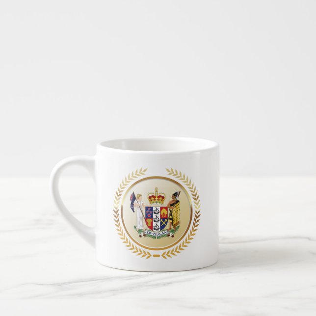 Neuseeländische Wappen Espressotasse (Links)