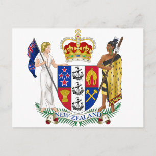 Neuseeländische Wappen Postkarte