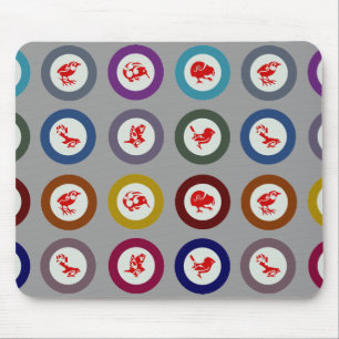 Neuseeländischer Ureinwohner und endemische Vögel  Mousepad