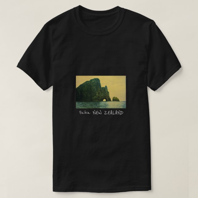 Neuseeländisches Loch im Felsen T-Shirt (Design vorne)