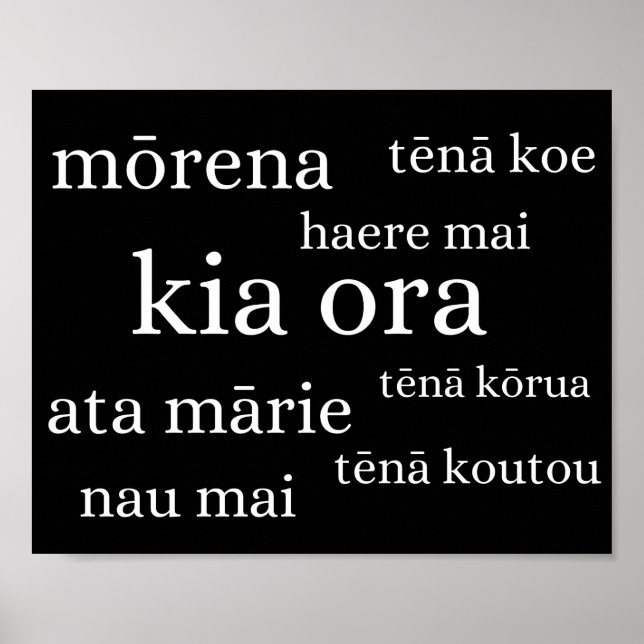 Neuseeländisches Poster mit Kiwi Greetings (Vorne)