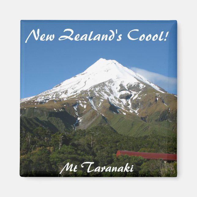 Neuseelands Coool! Mt Taranaki Print Magnet (Vorne)