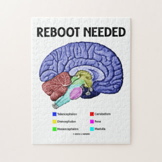 Neustart benötigt (anatomischer Gehirn-Spaß) Puzzle
