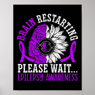 Neustart des Gehirns Bitte warten Epilepsie Aw Poster