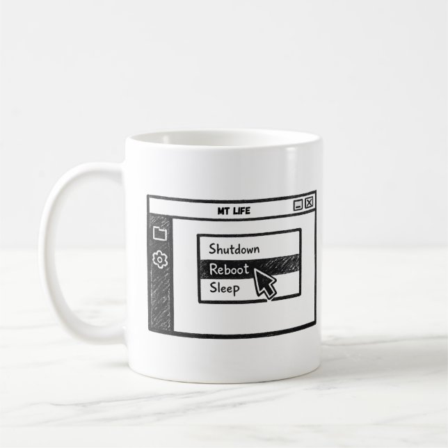 Neustart-Modus Kaffeetasse (Links)
