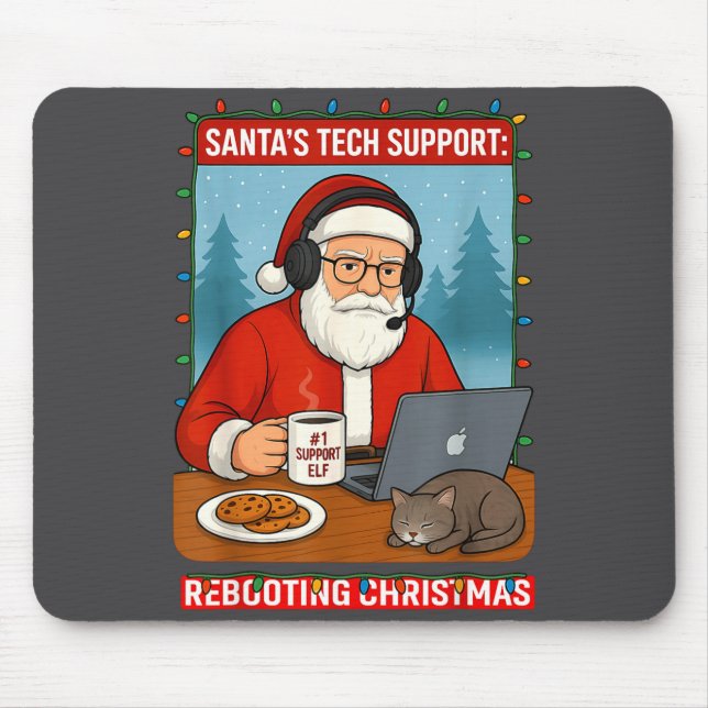 Neustart von s Support Santa Tech Vibes Mousepad (Vorne)