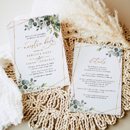 Neustra Boda Rustic Greenerity Gold Wedding Einladung