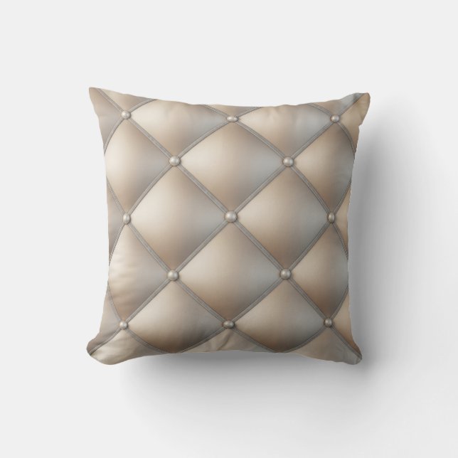 Neutral 3D Diamond Throw Pillow: AccessorizedPearl Kissen (Vorderseite)