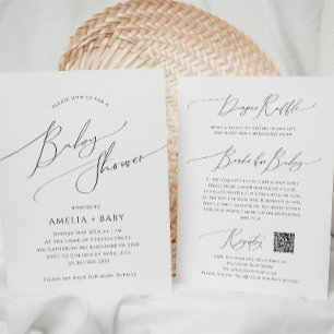 Neutral   Alle in einer Babydusche Einladung