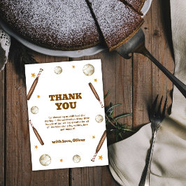 Neutral Batter Up Baseball Sport Baby Shower Dankeskarte