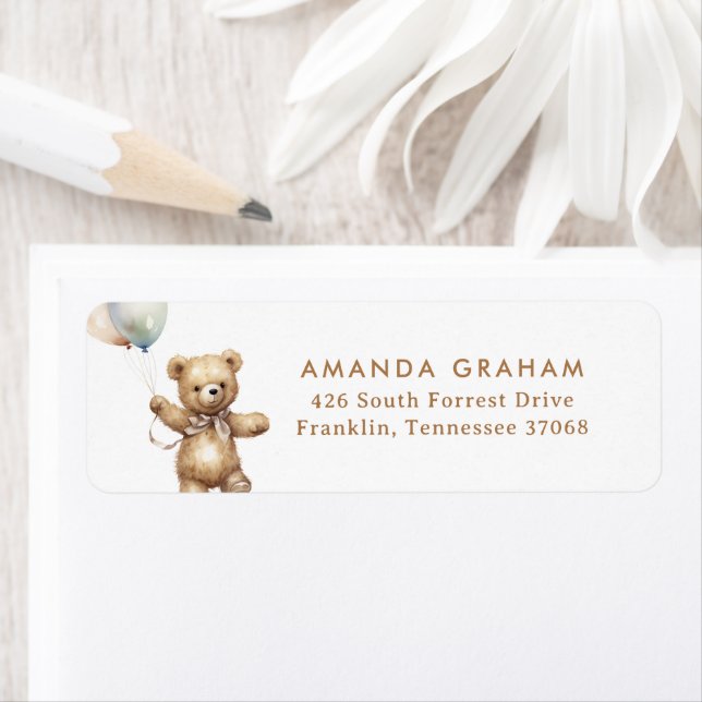 Neutral Bear Bear Baby Shower Address (Insitu)