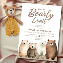 Neutral Bear Bear Baby Shower