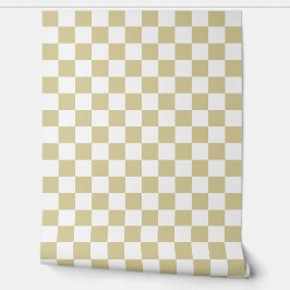 Neutral Beige Checkered Wallpaper | Modern Nursery Tapete