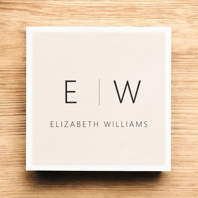 Neutral Beige Classic Elegant Modernes Minimalisti Serviette (Von Creator hochgeladen)