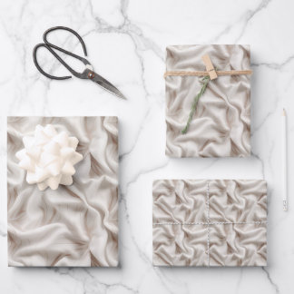 Neutral Beige, Cream & Ivory Wrapping Paper Sheets Geschenkpapier Set