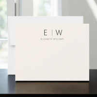 Neutral Beige Elegant Moderne Minimalistisch Danke