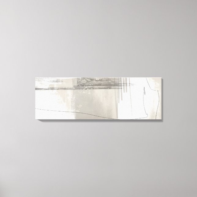 Neutral Beige Gray Modernes Minimalistisches Abstr Leinwanddruck (Vorderseite)