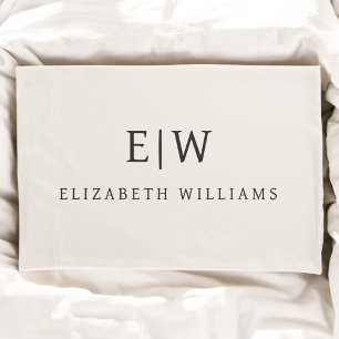 Neutral Beruflich Simple Monogram Minimalistisch Kissenbezug