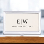 Neutral Beruflich Simple Monogram Minimalistisch Visitenkarten Dose<br><div class="desc">Unsere elegante Berufliche Monogram Minimalistisch Collection: Steigern Sie Ihren Stil mit zeitloser Eleganz und Eleganz. Diese Kollektion wurde mit viel Liebe zum Detail gestaltet und bietet minimalistische Designs, die mit Ihrem personalisierten Monogramm verziert sind. Jedes Stück verströmt Professionalität und Raffinesse, perfekt um in jedem Ambiente einen bleibenden Eindruck zu machen....</div>