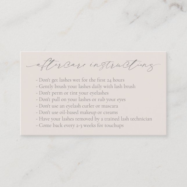 Neutral-Biege-QR-Code Elegant Moderne Nachsorge Visitenkarte (Vorderseite)