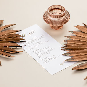 Neutral Boho Baby Brunch Menükarte