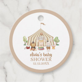 Neutral Boho Magical Safari Circus Baby Dusche Geschenkanhänger