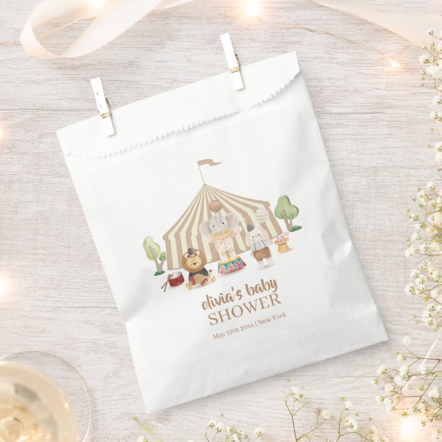 Neutral Boho Magical Safari Circus Baby Dusche Geschenktütchen (Ausgeschnitten)