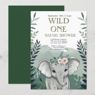 Neutral Boho Safari Baby Dusche Einladung