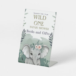 Neutral Boho Safari Baby Dusche Einladung Sockelschild