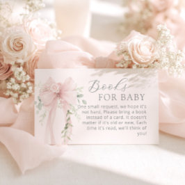 Neutral Bow Greenery Books for baby Begleitkarte
