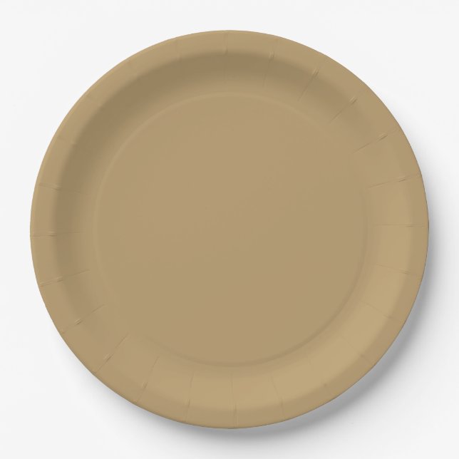 Neutral Brown Paper Plate Pappteller (Vorderseite)