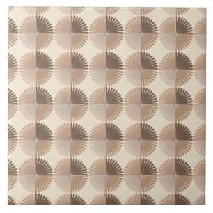 Neutral Browns Boho Muster Minimalistisch Fliese