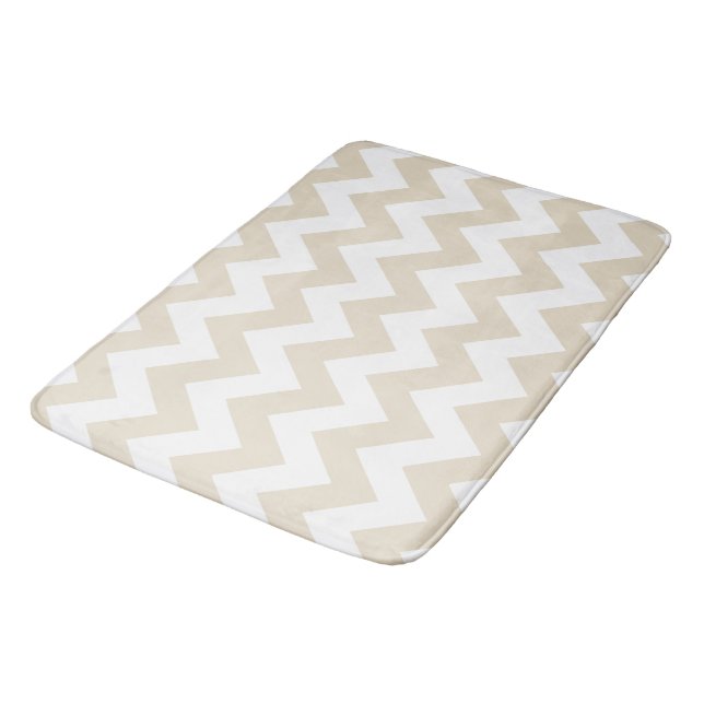 Neutral Chevrons Badematte (Schrägansicht)