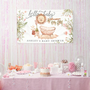 Neutral des Geschlechts Boho Baby Dusche Willkom Banner
