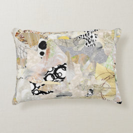 Neutral Elegant Abstract Collage Design Dekokissen