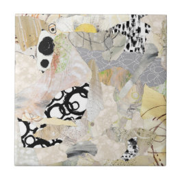 Neutral Elegant Abstract Collage Design Fliese