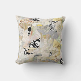 Neutral Elegant Abstract Collage Design Kissen