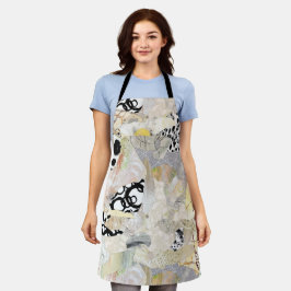 Neutral Elegant Abstract Collage Design Schürze