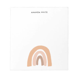 Neutral erthy Pastel Rainbow Notizblock