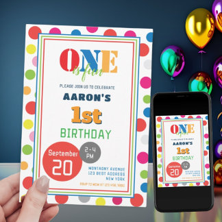 Neutral farbenfroh ein Spaß zum Geburtstag Einladung