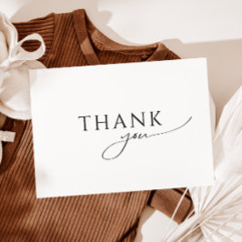 Neutral-flache Babydusche Dankeskarte