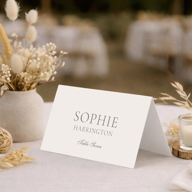 Neutral Floral Wedding Place Cards (Von Creator hochgeladen)