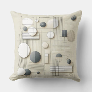 Neutral Geometric Harmony Kissen