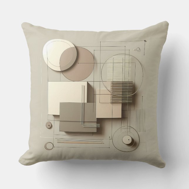 Neutral Geometric Structure Kissen (Vorderseite)