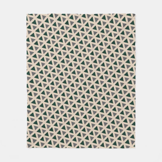 Neutral geometric triangle cozy fleece blanket (Vorderseite)