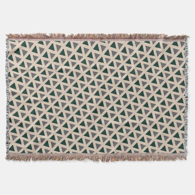 Neutral geometric triangle Throw Blanket Decke (Vorderseite)